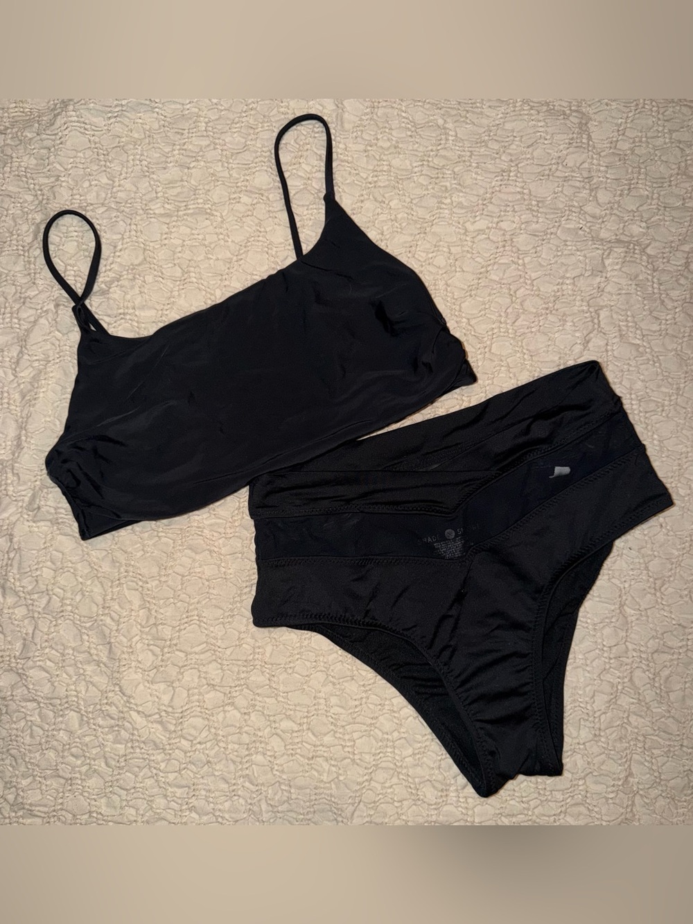 Shade & Shore Black Two-Piece Bikini Set